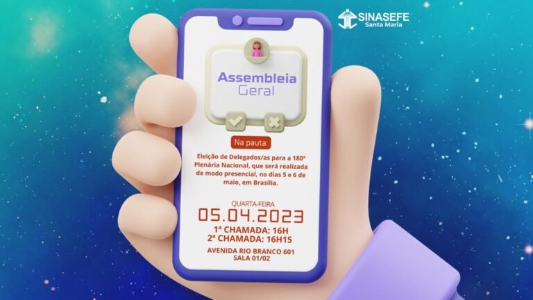 Sindicato convoca assembleia para indicar representantes à 180ª Plena e reunião do GT Carreira