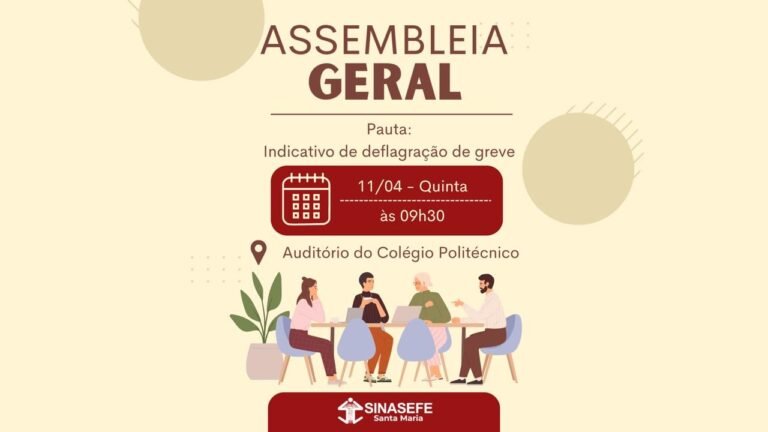Assembleia no Politécnico da UFSM debate greve