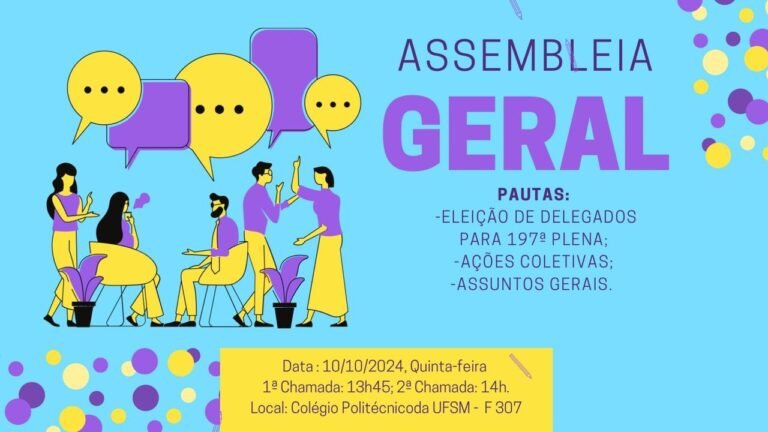 Sindicato convoca assembleia que ocorrerá quinta, 10 de outubro