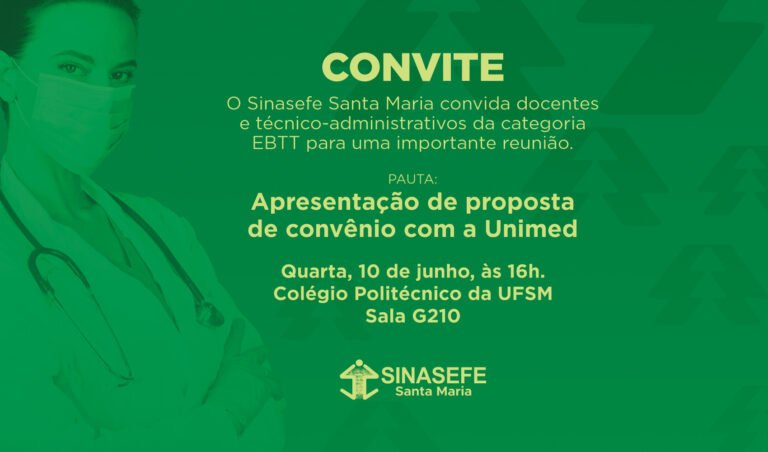 Sindicato convida para reunião que apresentará proposta de convênio com a Unimed